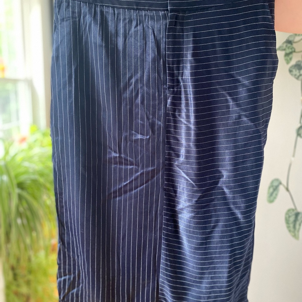 Banana Republic Dark Blue Skirt with White Stripes
